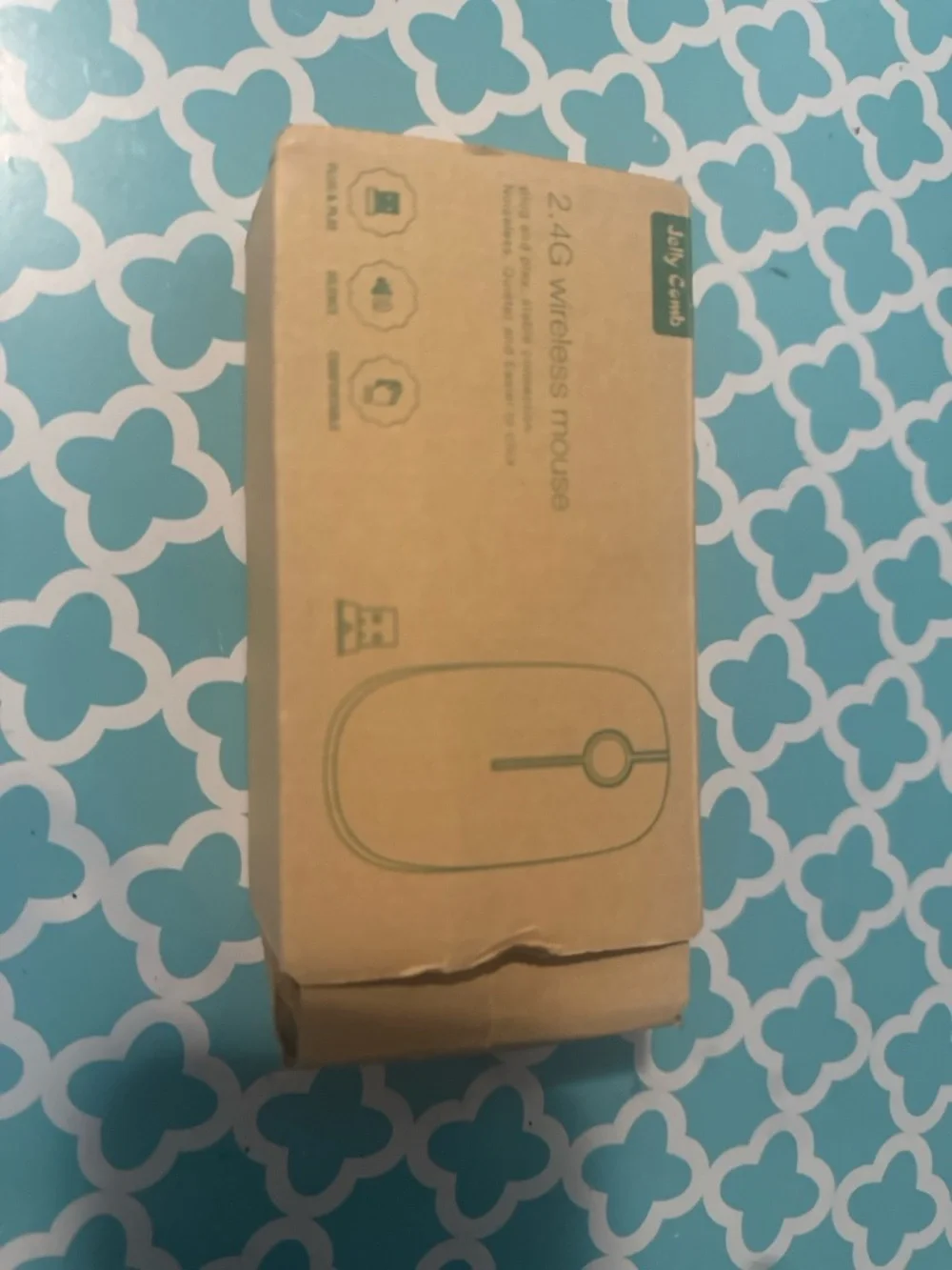 Jully Comb Wireless Black & Silver Optical Mouse with Box